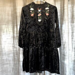 Gothic crushed velvet dress